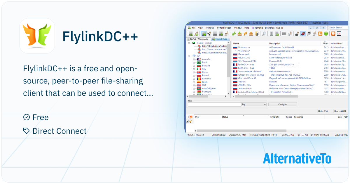 FlylinkDC++: A free and open-source, peer-to-peer file-sharing client ...