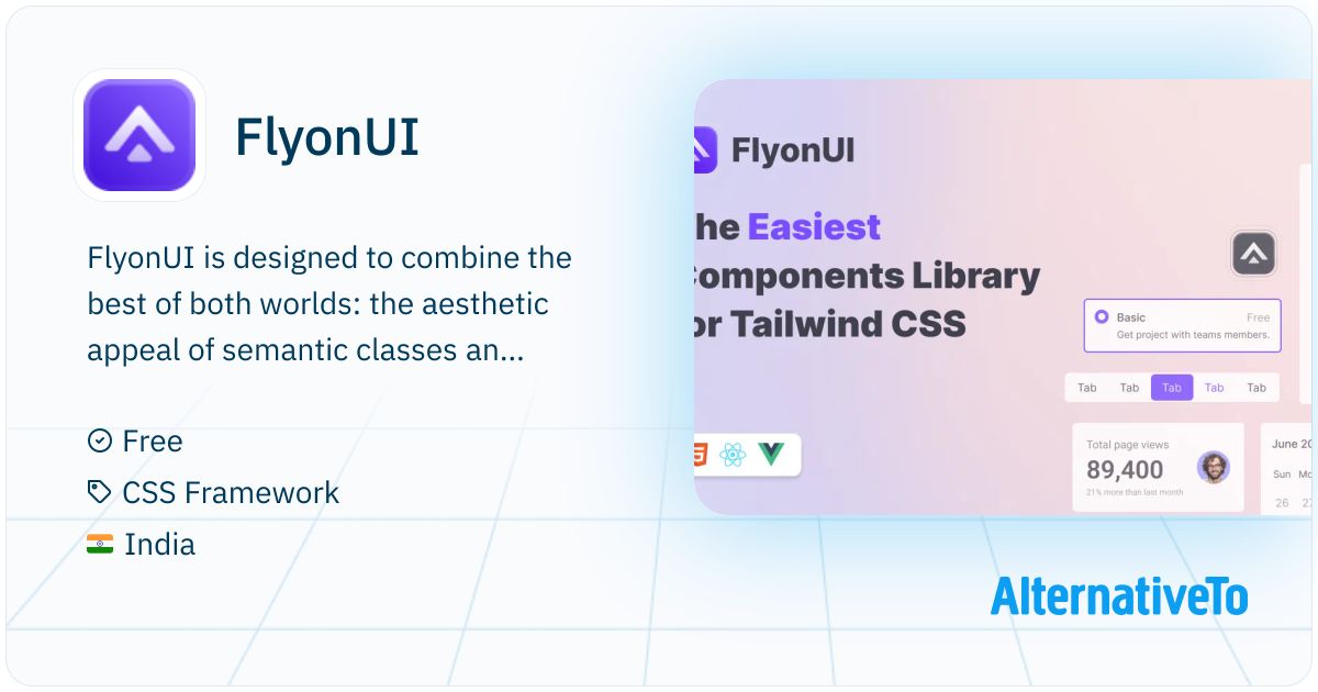 FlyonUI: The easiest, free and open-source Tailwind CSS component ...