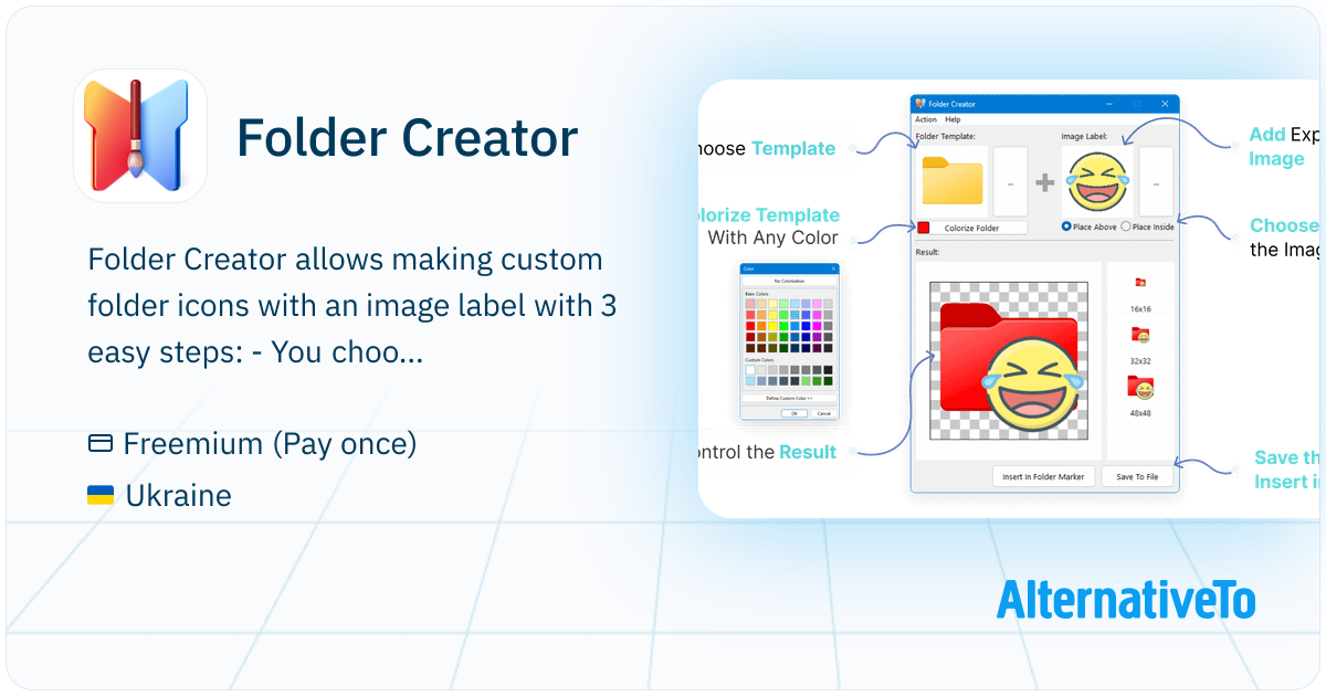 Folder Creator: Allows making custom folder icons | AlternativeTo
