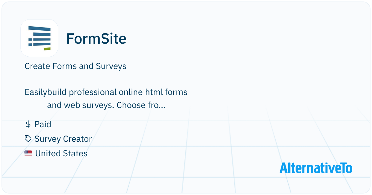FormSite: Free and commercial services to create database-backed HTML ...