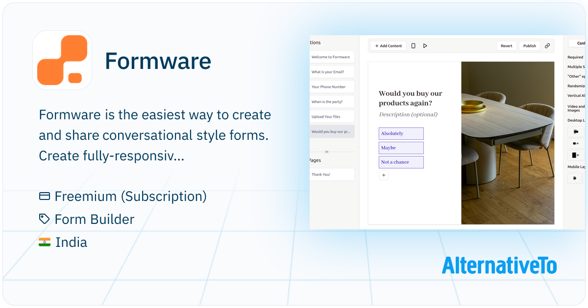 Formware: The easiest way to create and share conversational style ...