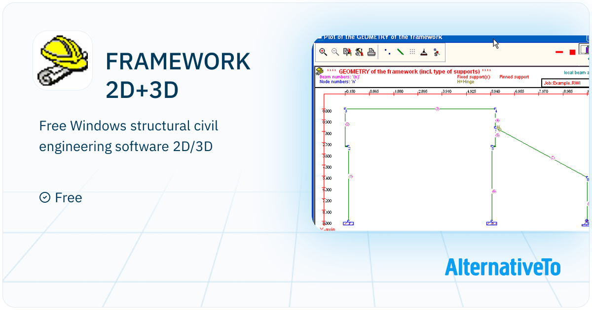 FRAMEWORK 2D+3D: Free Windows structural civil engineering software 2D ...
