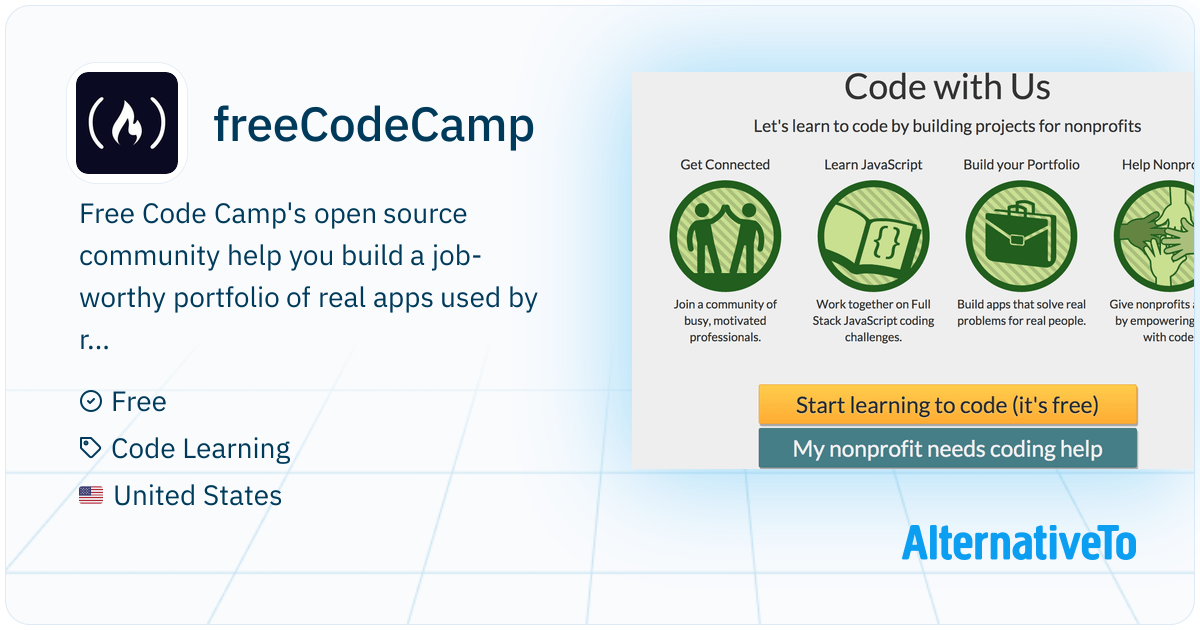 freeCodeCamp: Free Code Camp's open source community help | AlternativeTo