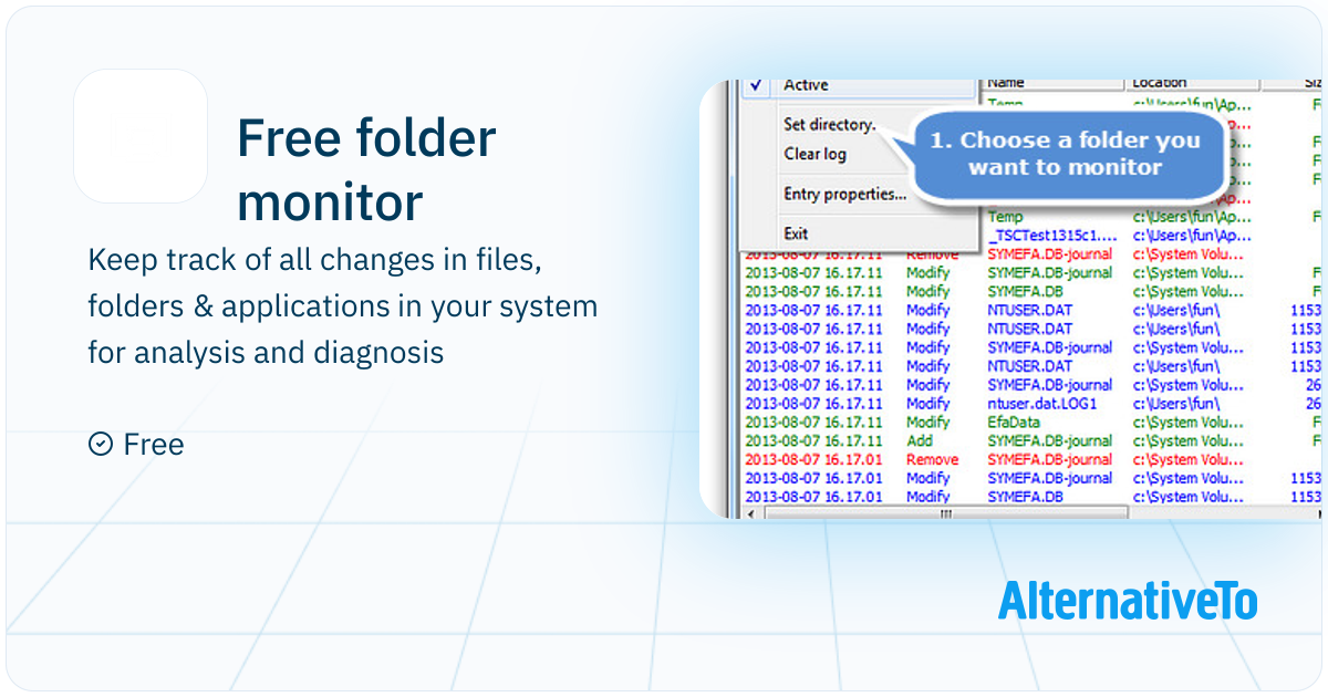 Free folder monitor: Keep track of all changes in files, folders ...
