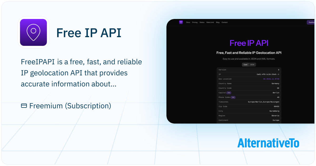 Free Ip Reputation Api Free IP API: Free, Fast and Reliable IP Geolocation API | AlternativeTo