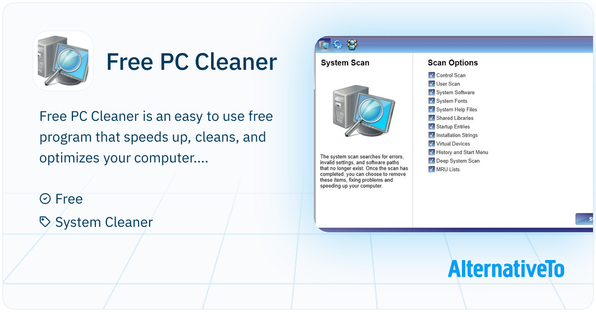 Free PC Cleaner: Easy to use free program | AlternativeTo