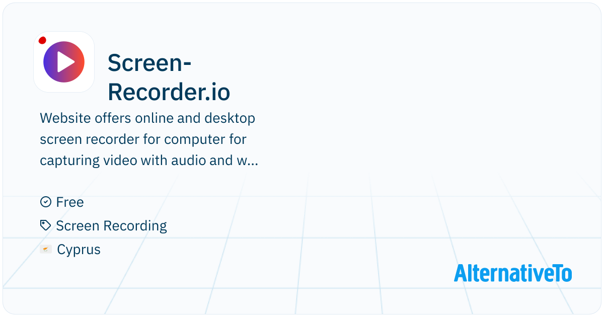 Free Web Screenreader Screen-Recorder.io: Website offers online and desktop screen recorder ...