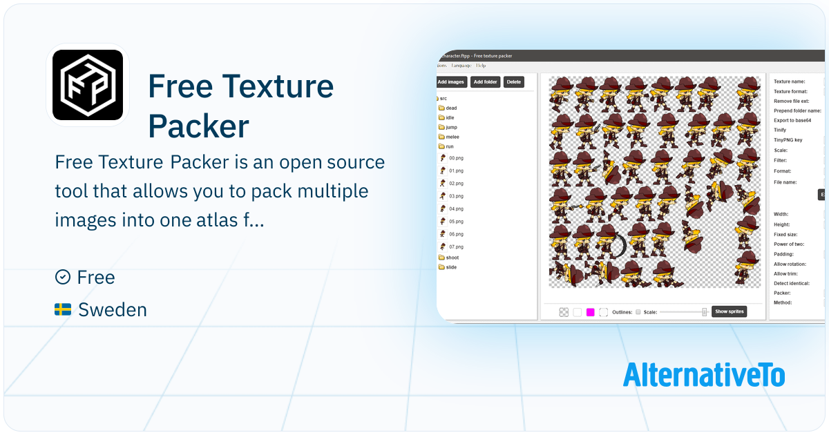 Free Texture Packer: Open source tool that allows you to pack multiple ...