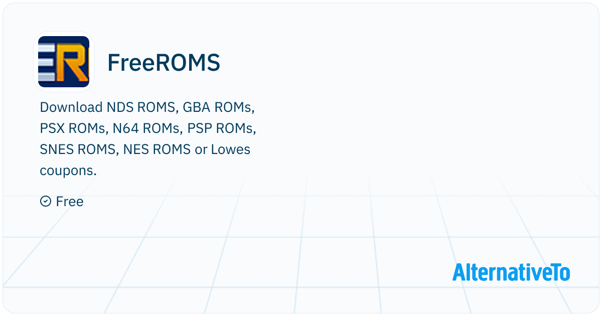 FreeROMS: Download NDS ROMS, GBA ROMs, PSX ROMs, N64 ROMs | AlternativeTo