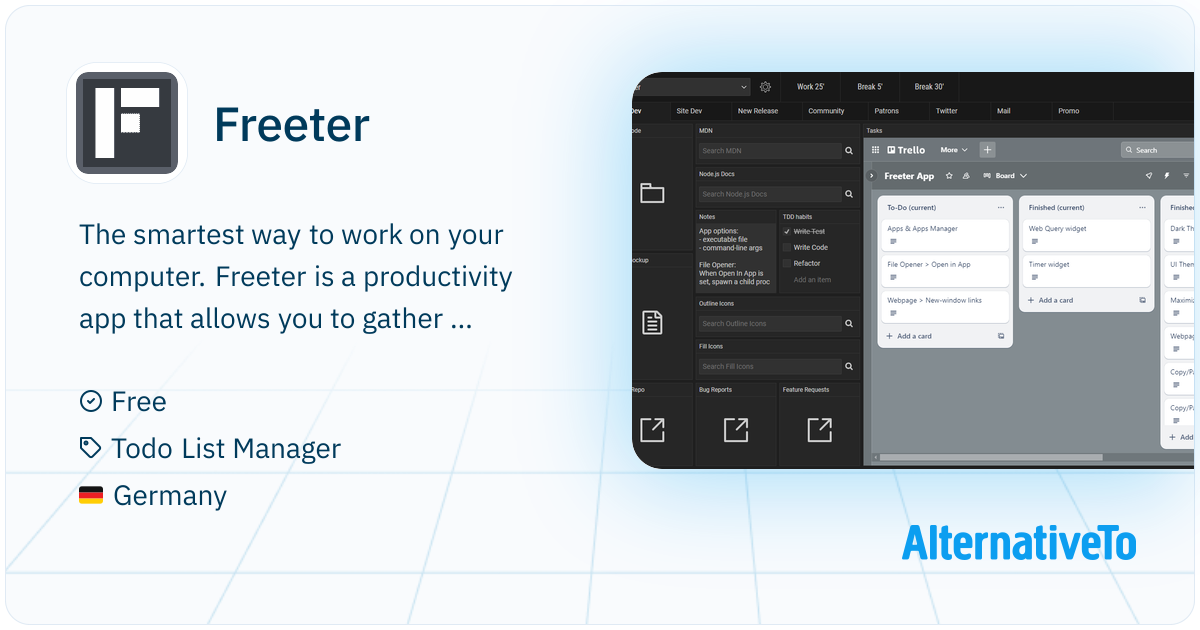 Freeter: The Organizer for Those Who Do | AlternativeTo