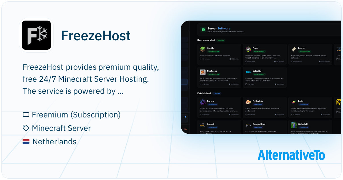 FreezeHost: Free 24/7 Minecraft Server Hosting with premium quality ...