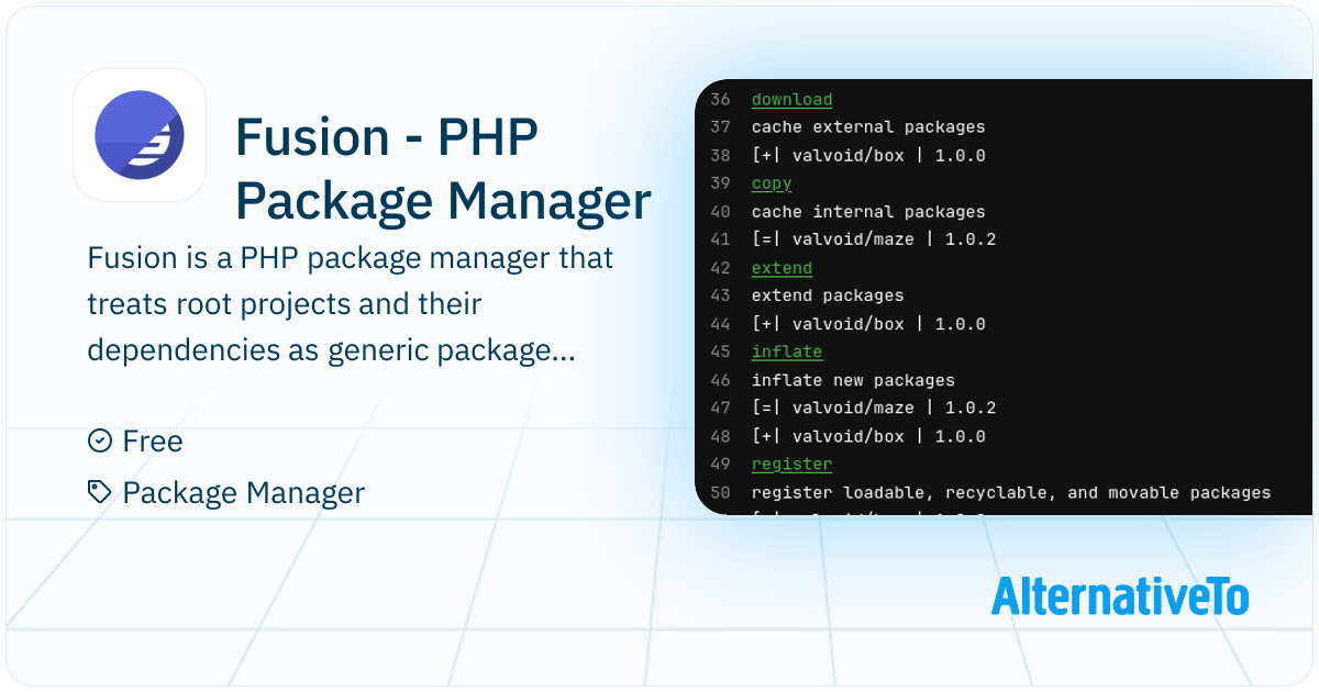 Fusion - PHP Package Manager: A PHP package manager for PHP-based ...