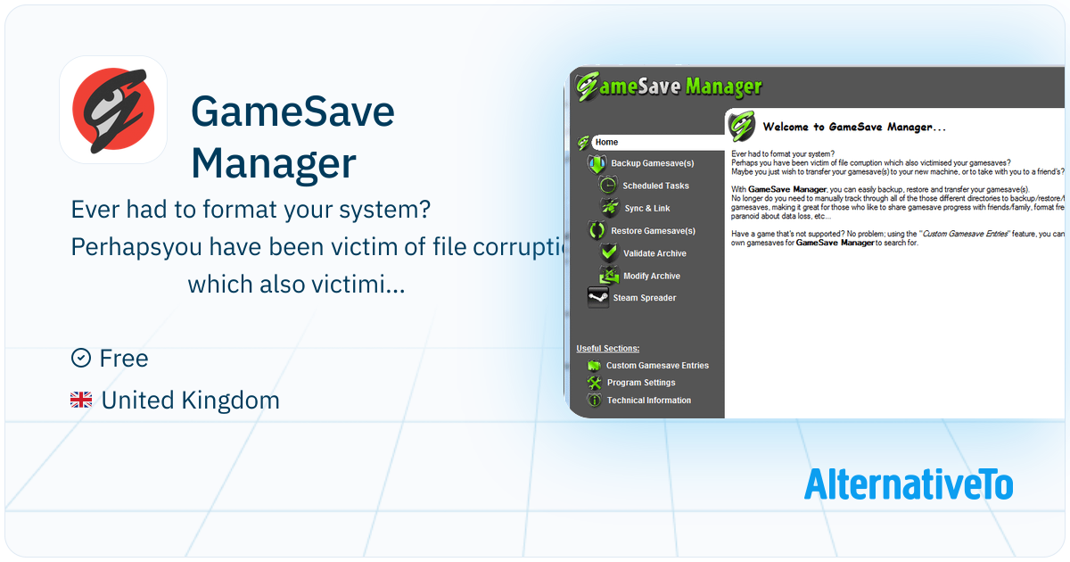 Game Save Manager Program Ui GameSave Manager: Ever had to format your system? | AlternativeTo