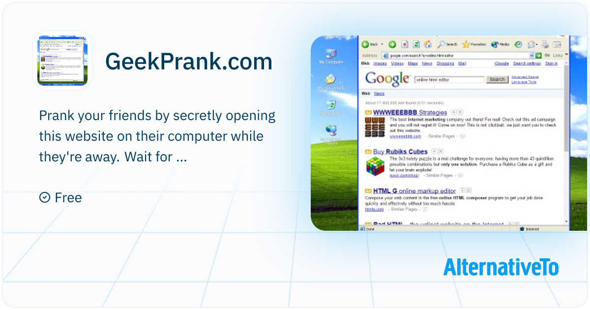 GeekPrank.com: Prank your friends and and colleagues with this online ...