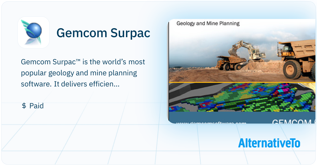 Gemcom Surpac: The world’s most popular | AlternativeTo