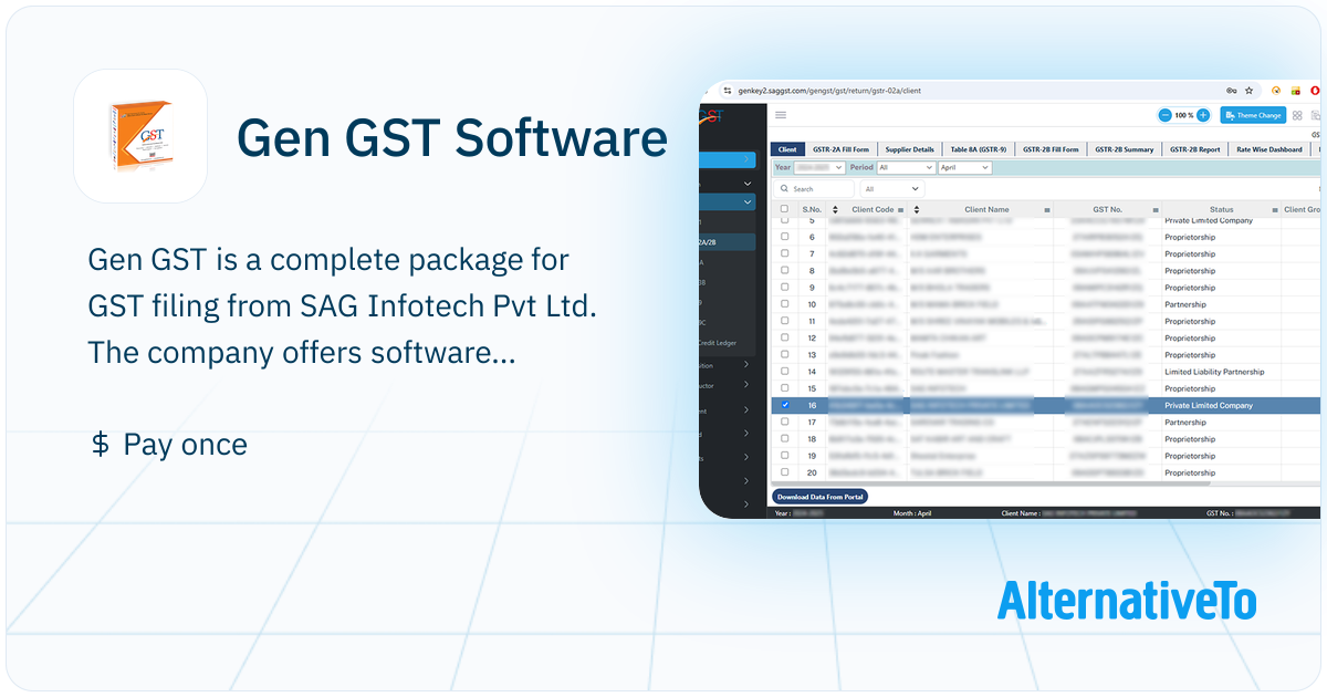 Sag Software Gen GST Software: Gen GST is a complete package for GST filing from SAG ...