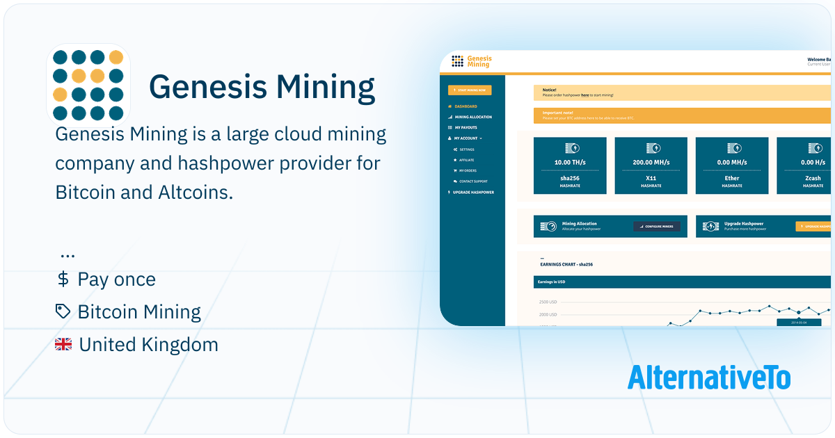 Genesis Mining: Large cloud mining company | AlternativeTo