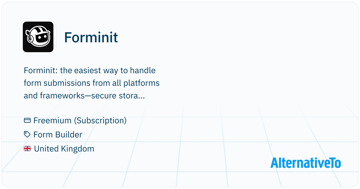 Forminit: The complete headless backend built for your | AlternativeTo