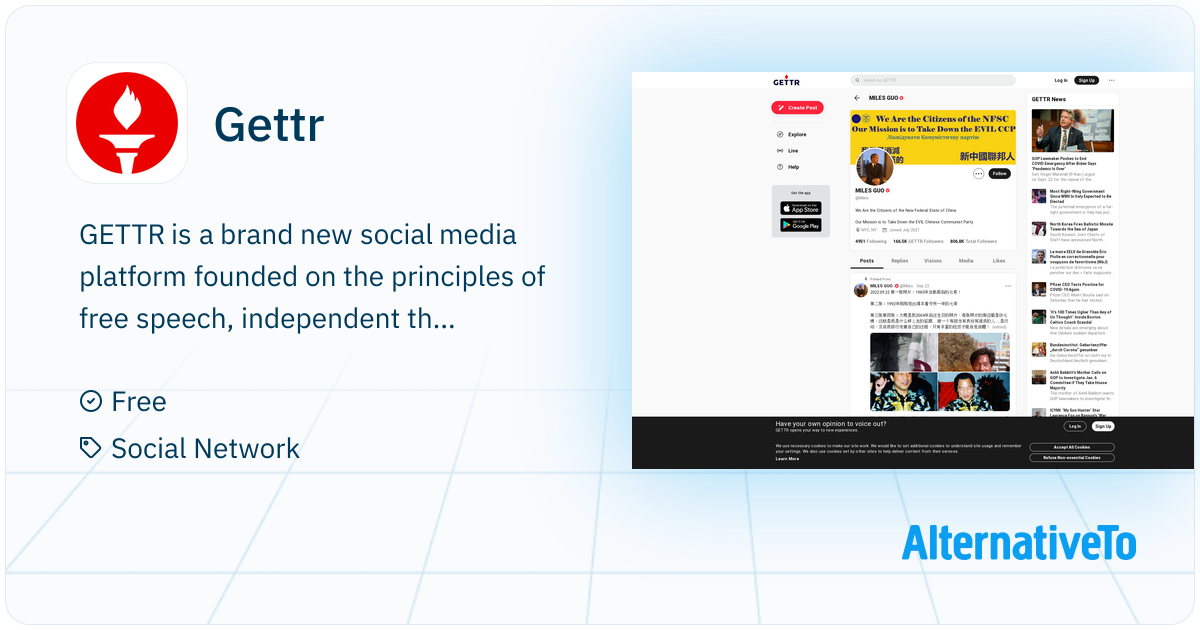 Gettr GETTR is a brand new social media platform founded