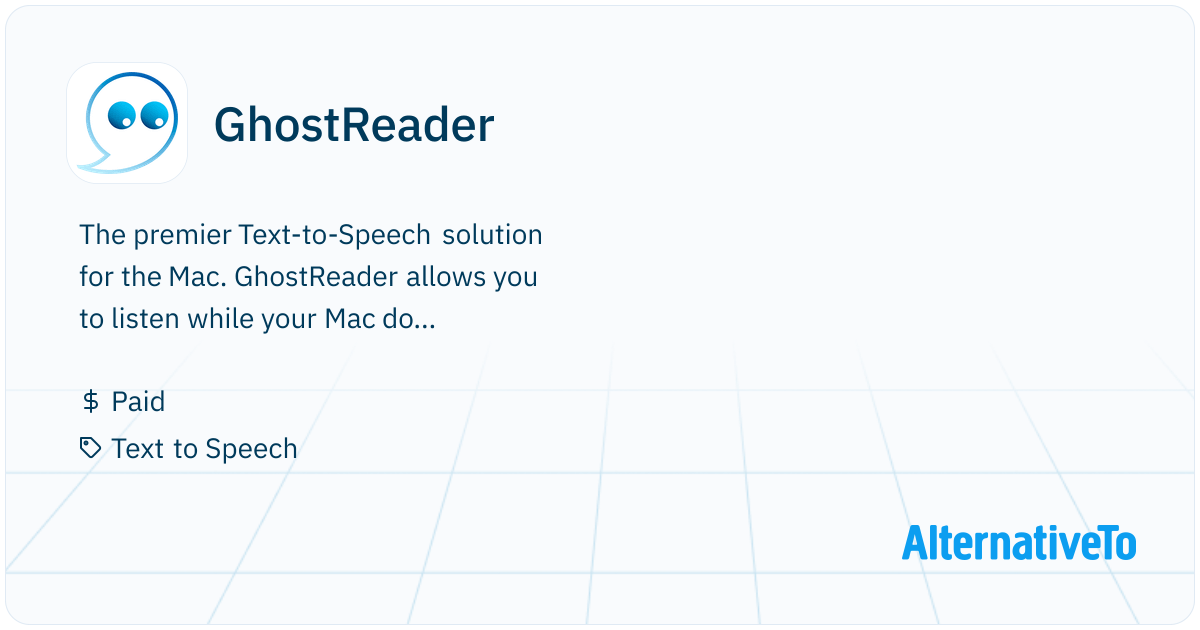 GhostReader: The premier Text-to-Speech solution for the Mac ...
