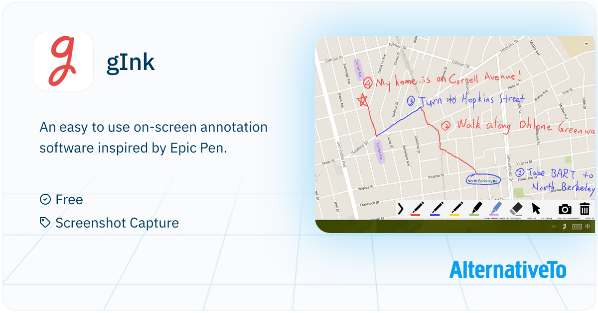gInk: An on-screen on-screen annotation software for Windows ...