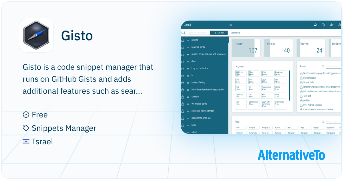 Gisto: Code snippet manager that runs on GitHub Gists and adds ...
