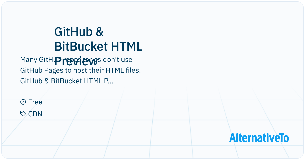 GitHub & BitBucket HTML Preview: HTML Preview for GitHub and BitBucket ...