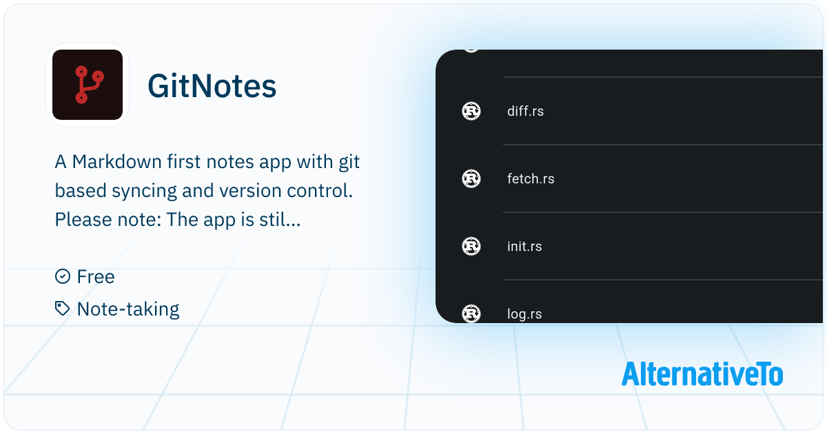 GitNotes: A Markdown first notes app with git based syncing and version ...