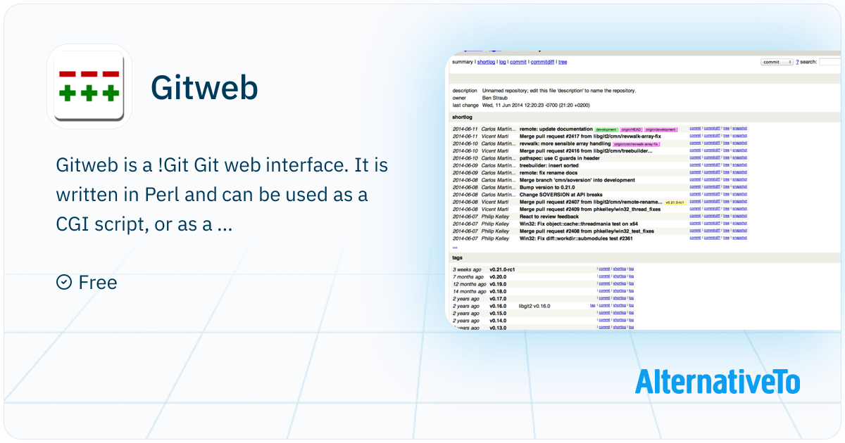 Gitweb: Git web interface written in Perl | AlternativeTo