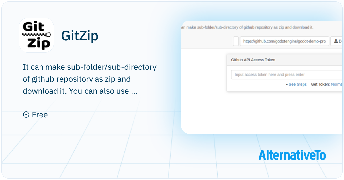 GitZip: Download or create a download link for a GitHub project folder ...
