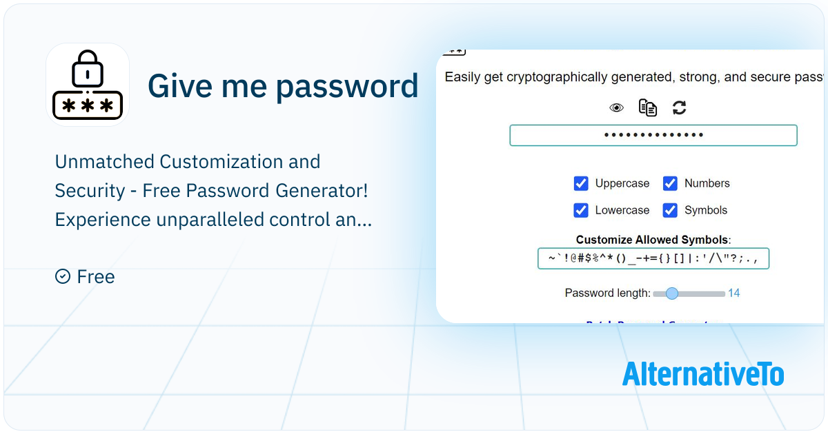 Create Valid Password Give me password: Create highly secure, customizable passwords for free ...
