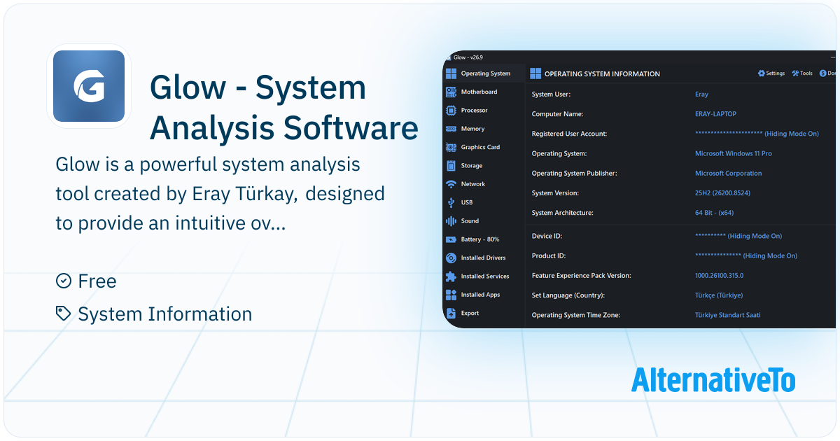 Computer System Analysis Software App Glow - System Analysis Software: Glow is a powerful system analysis ...