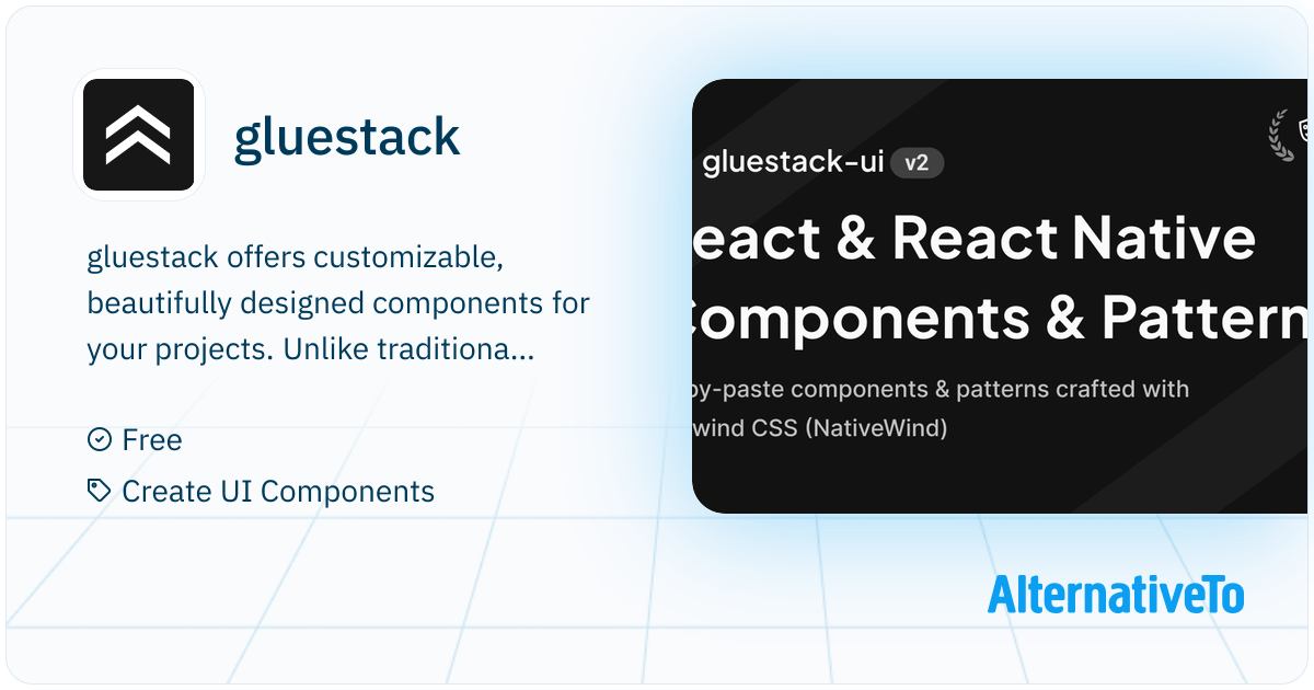 gluestack: React and React Native components and patterns | AlternativeTo