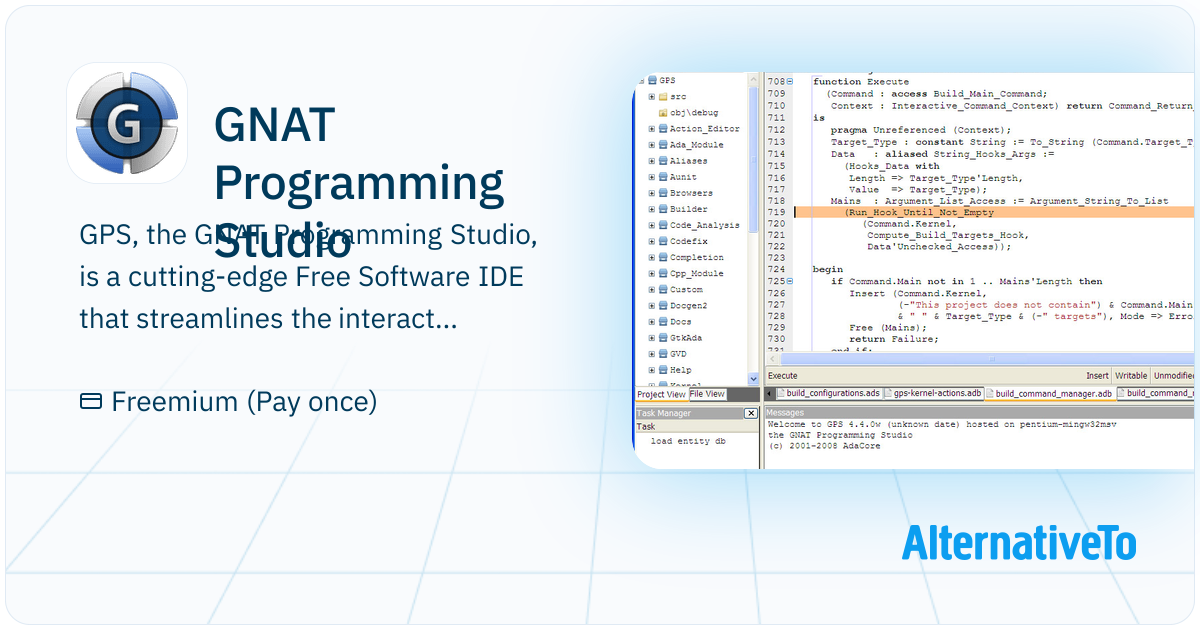 GNAT Programming Studio: GPS, the GNAT Programming Studio, is a cutting ...