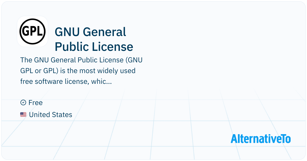 GNU General Public License: The GNU General Public License (GNU GPL or ...