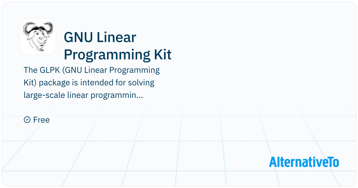 GNU Linear Programming Kit: The GLPK (GNU Linear Programming Kit ...