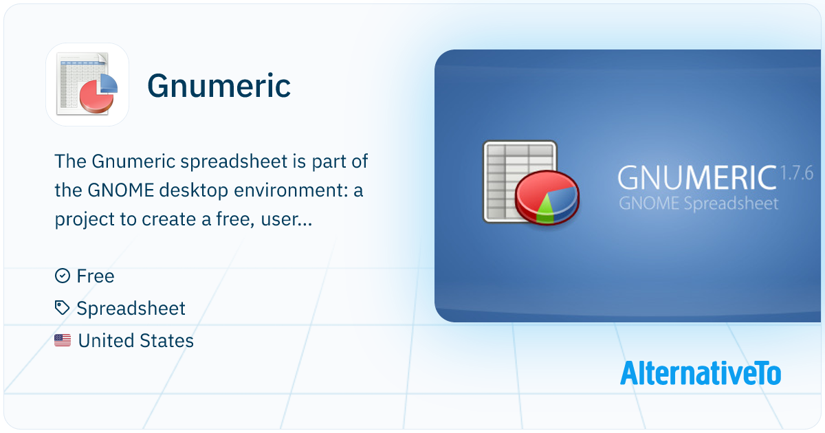 Gnumeric: The Gnumeric spreadsheet is part of the GNOME | AlternativeTo
