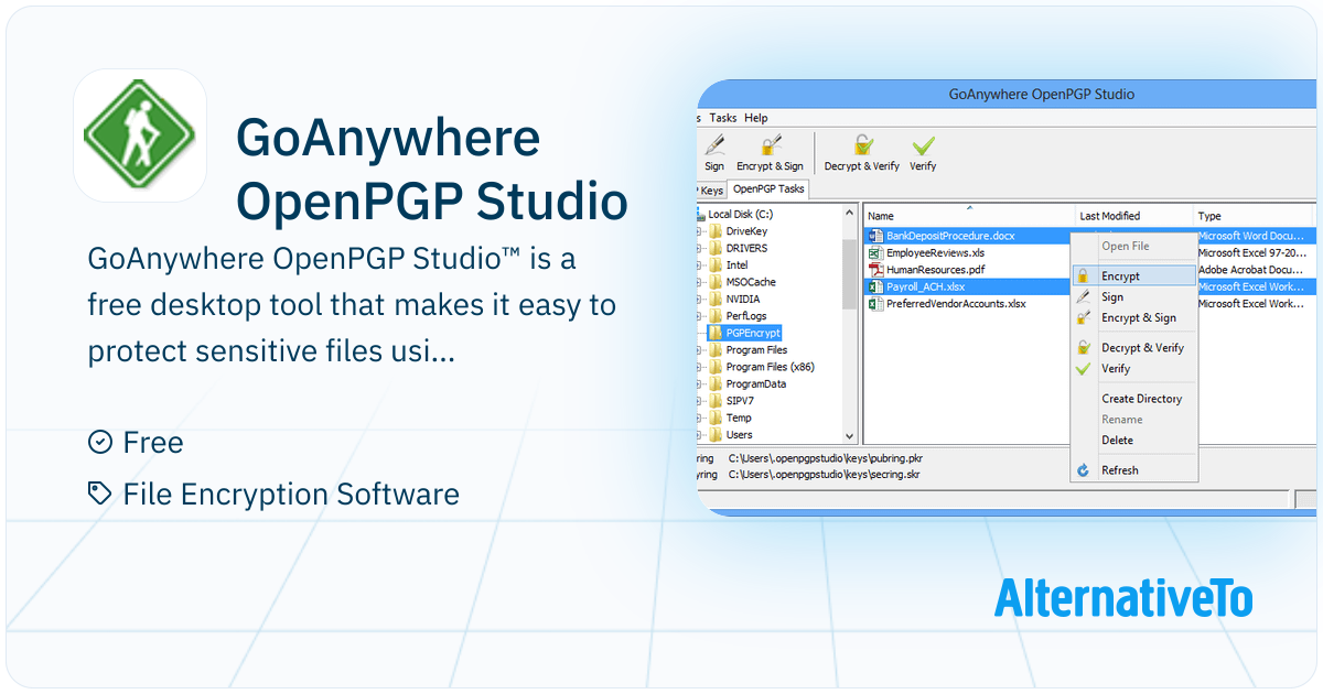 GoAnywhere OpenPGP Studio: Desktop tool that makes it easy to protect ...
