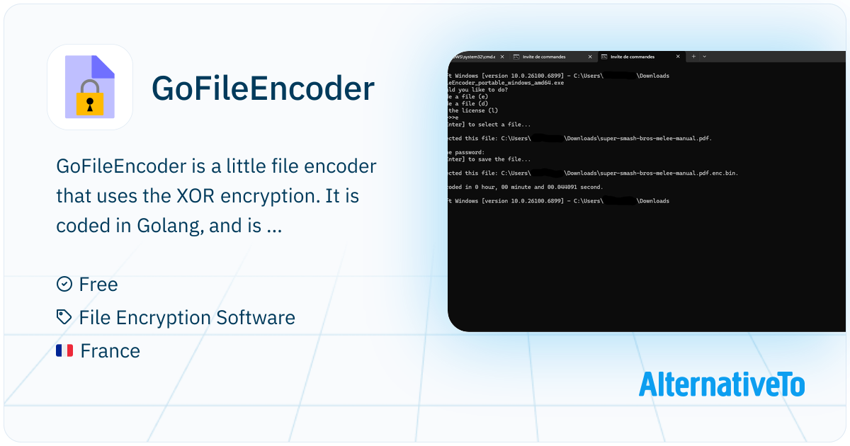 GoFileEncoder: Little file encoder that uses | AlternativeTo