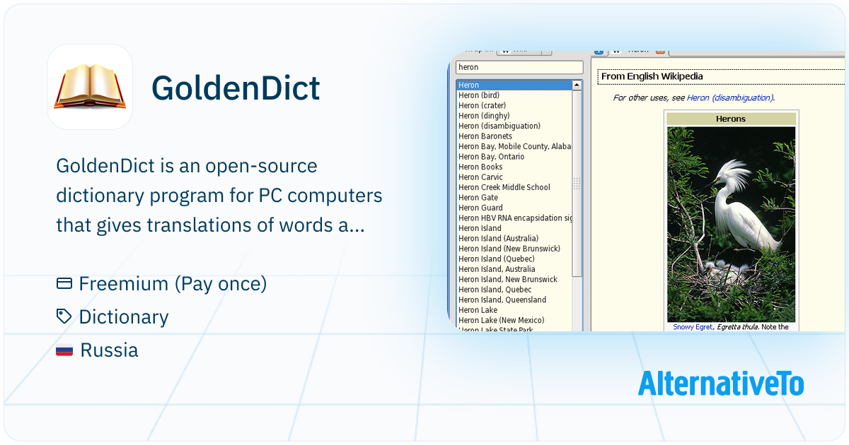 Dict Programs GoldenDict: Open-source dictionary program | AlternativeTo