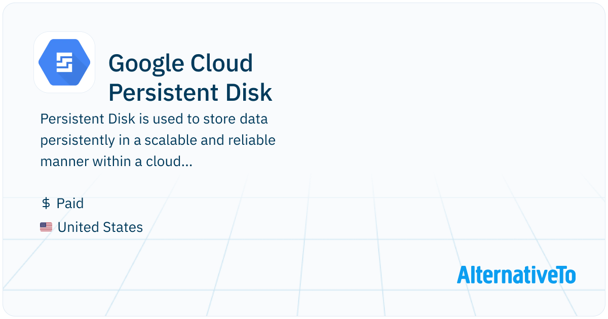 Google Cloud Persistent Disk: Persistent Disk is used to store data ...