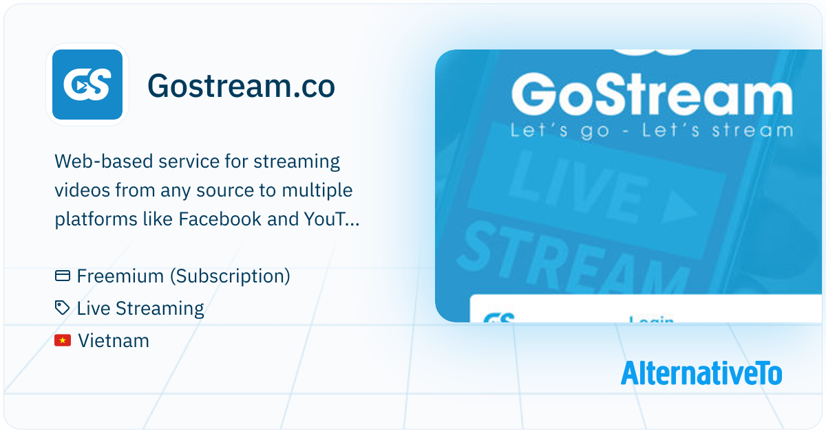 Gostream Top Gostream.co: Stream videos to multiple platforms simultaneously with ...