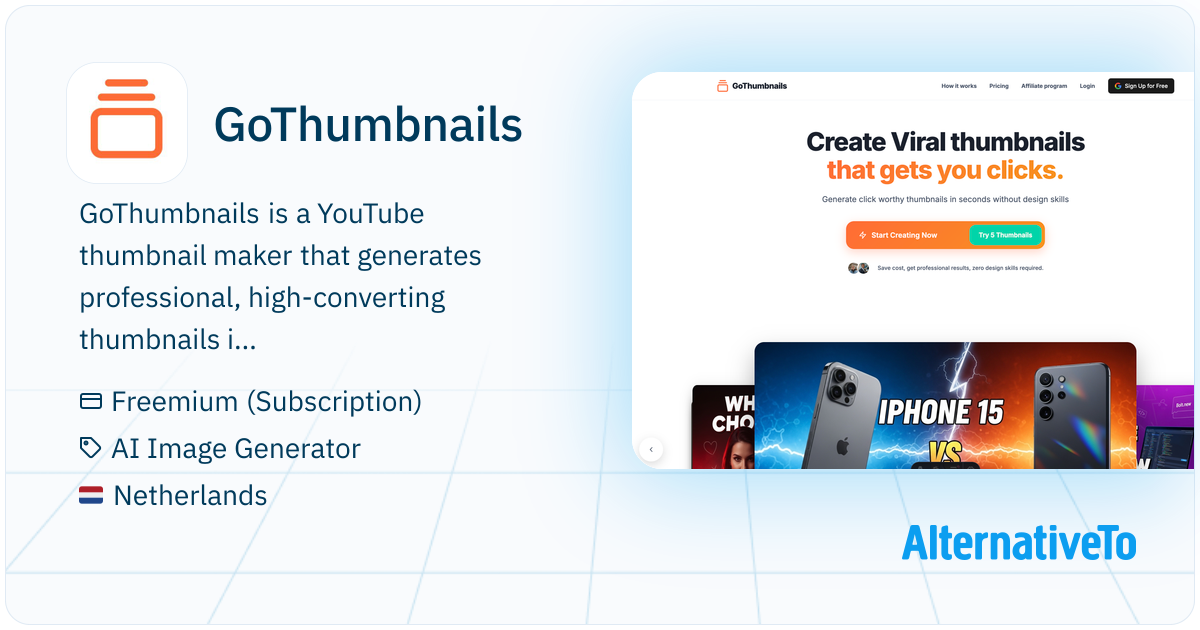 GoThumbnails: AI-generated YouTube thumbnails with proven performance ...