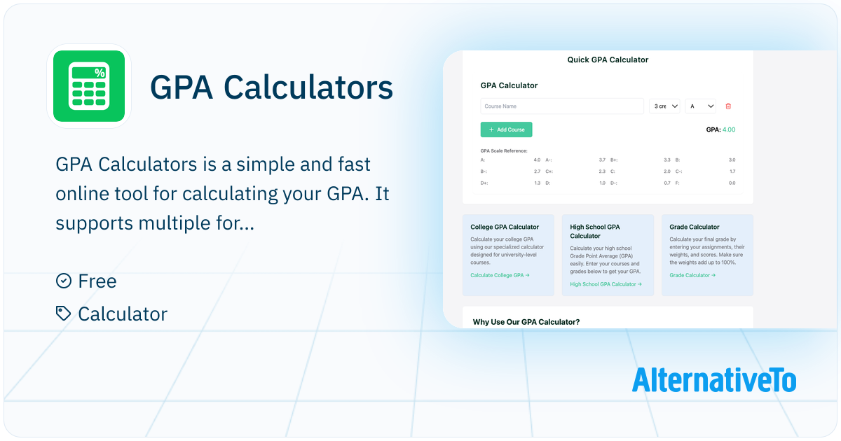 GPA Calculators: Free GPA calculator to compute semester, weighted, and ...
