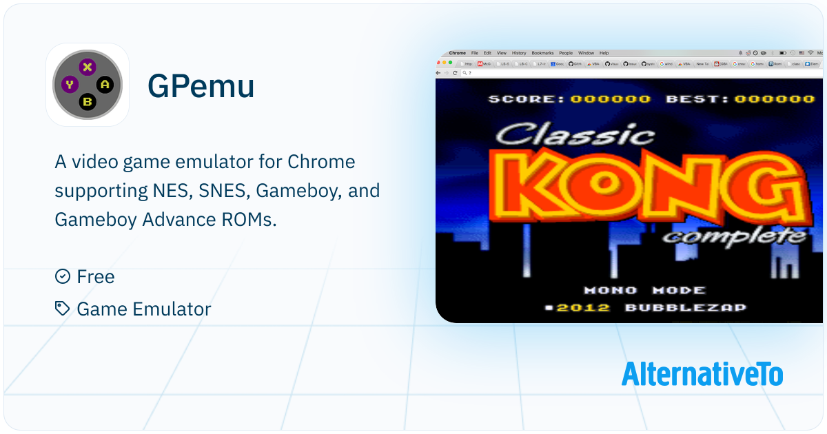GPemu: Video game emulator for Chrome supporting NES, SNES, Gameboy ...