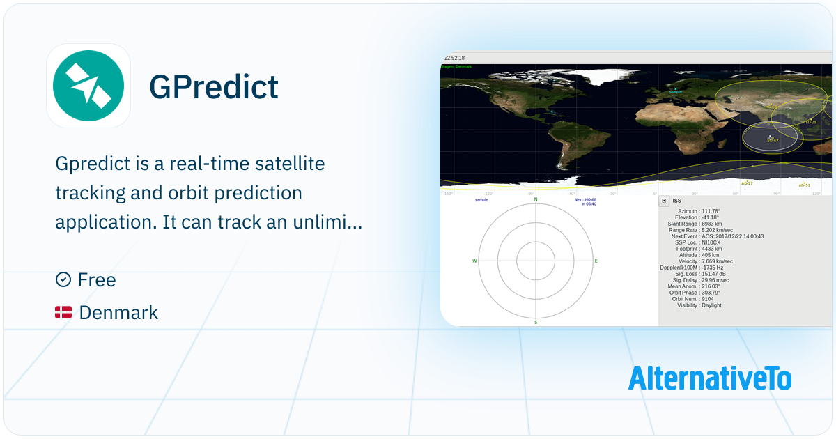 GPredict: Gpredict is a real-time satellite tracking and orbit ...