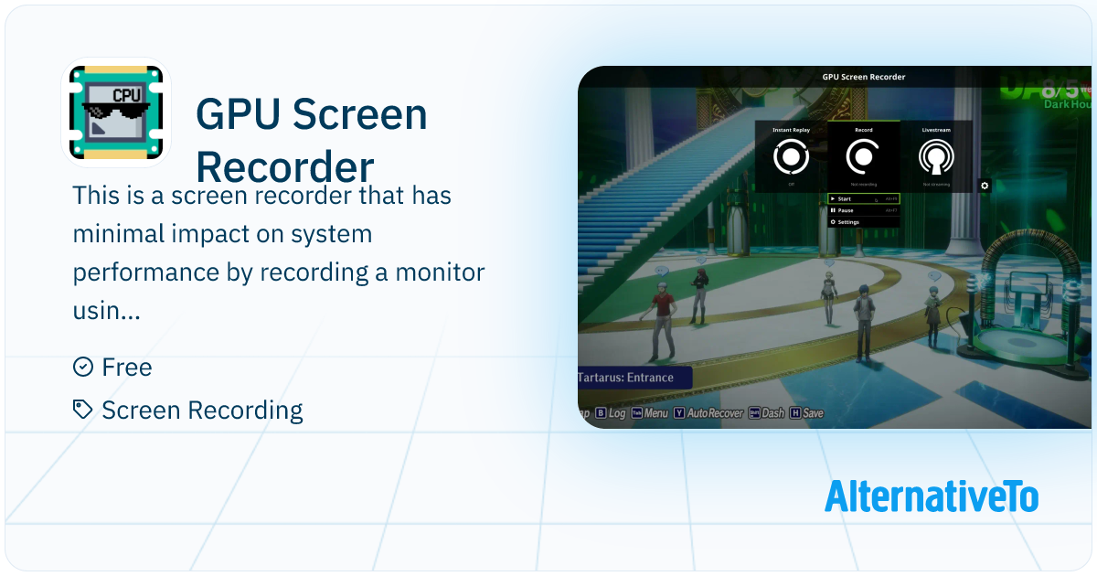 GPU Screen Recorder: This is a screen recorder that has minimal impact ...