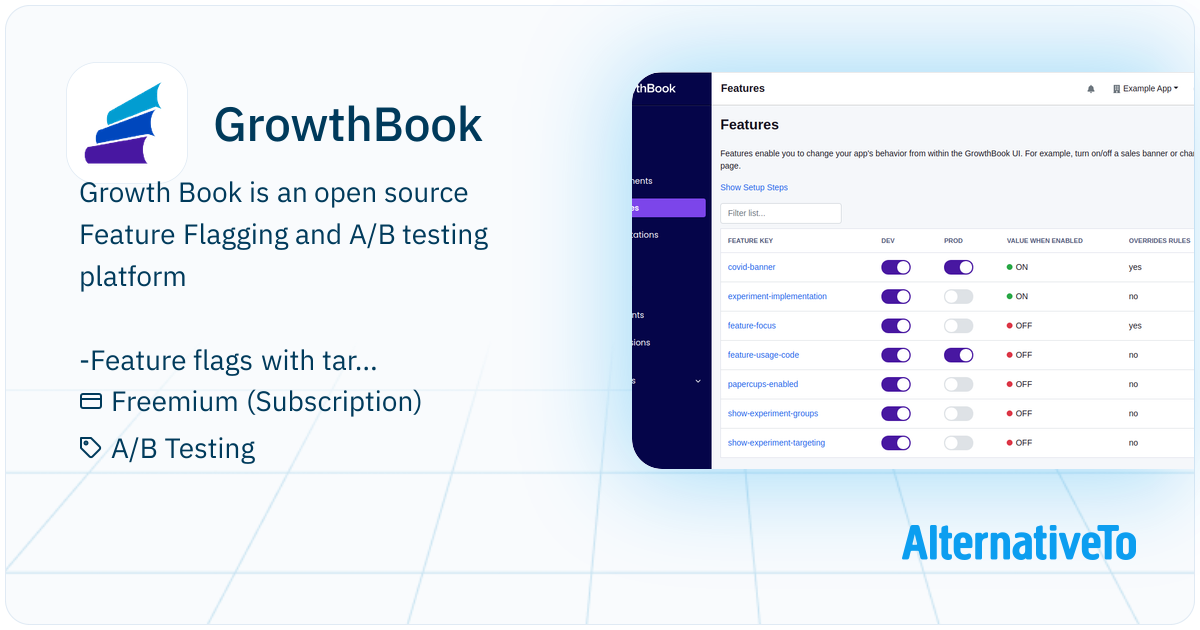 GrowthBook: Open Source Feature Flagging and A/B Testing | AlternativeTo
