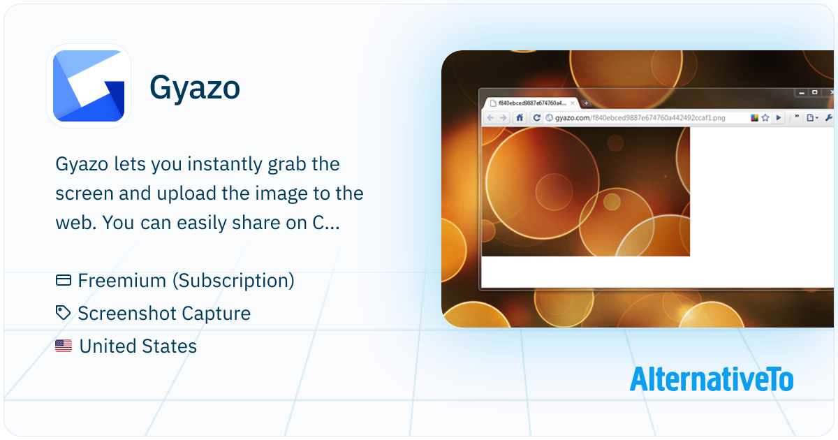 G Riazo Gyazo: Lets you instantly grab the screen and | AlternativeTo
