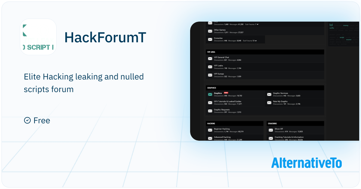 HackForumT: Elite Hacking leaking and nulled scripts forum | AlternativeTo